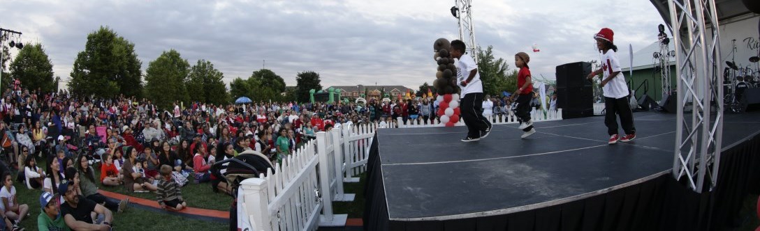 Kids dancing at an event